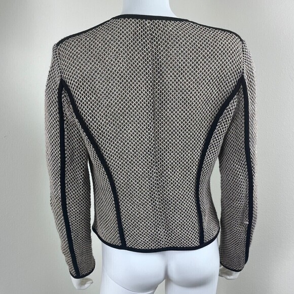 Etcetera Size 6 Cotton Crochet Open Knit Office Blazer Cardigan Contemporary - Picture 5 of 12
